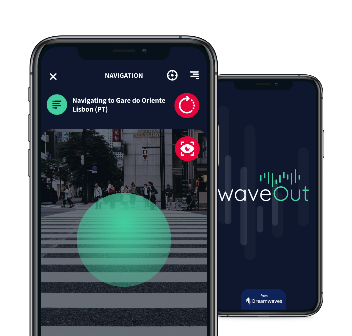 waveOut app mockup